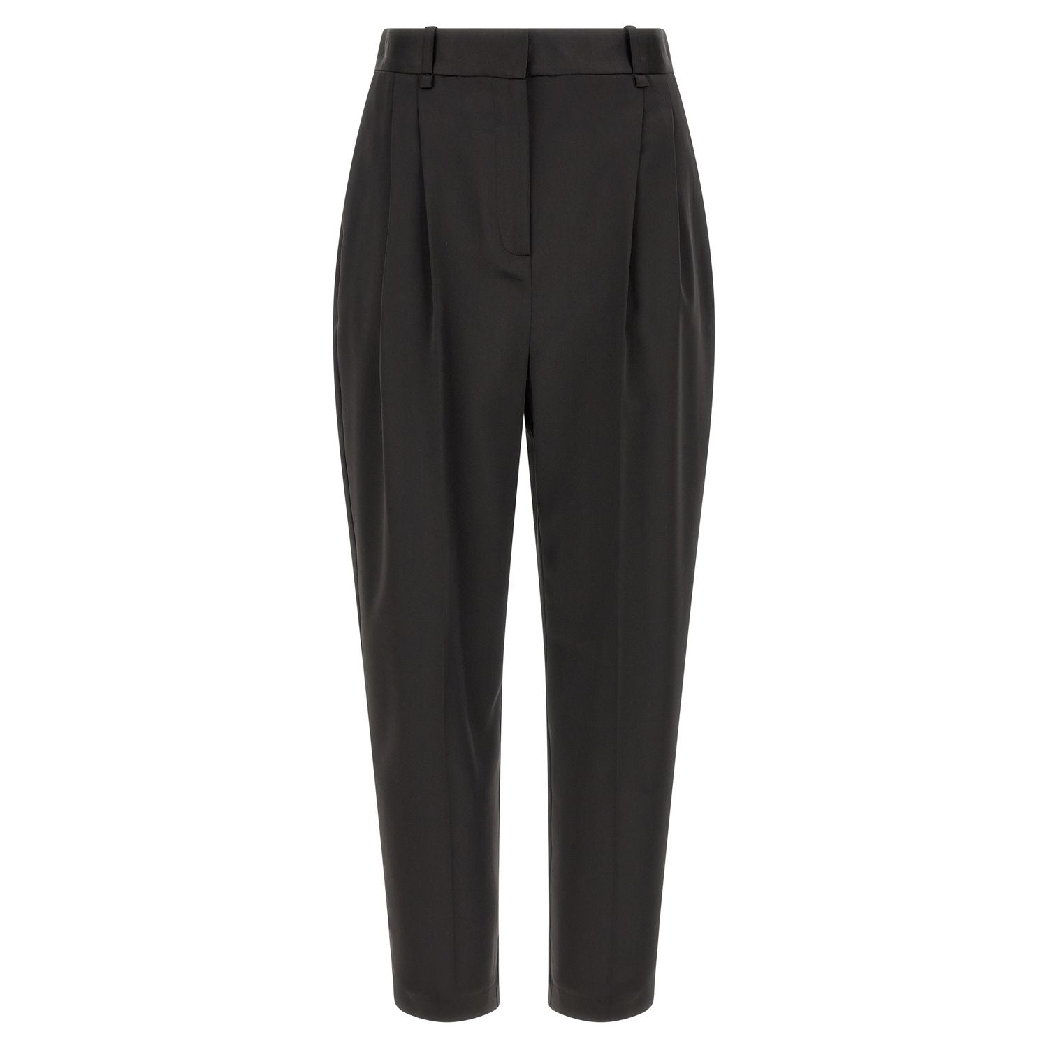 Elisabetta Franchi Black Polyester Cropped Pants