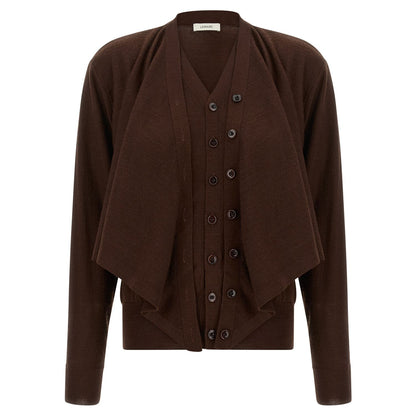 Lemaire Bordeaux Wool Cardigan