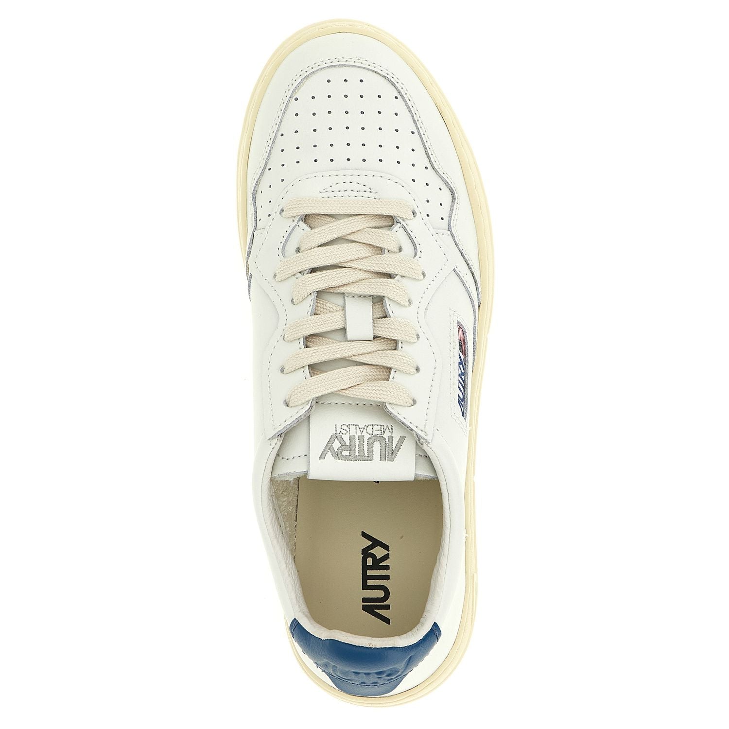 Autry Blue Cowhide Low Top Sneakers