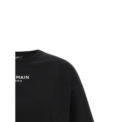 Balmain Black Cotton T-Shirt