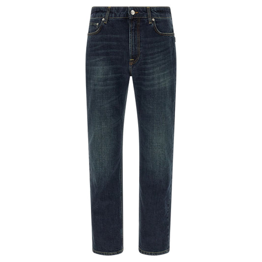 Department 5 Blue Cotton Straight-Leg Jeans