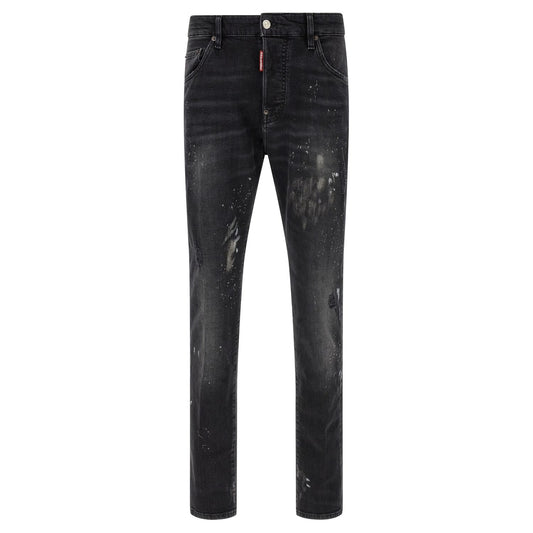 Dsquared² Black Cotton Slim Fit Jeans
