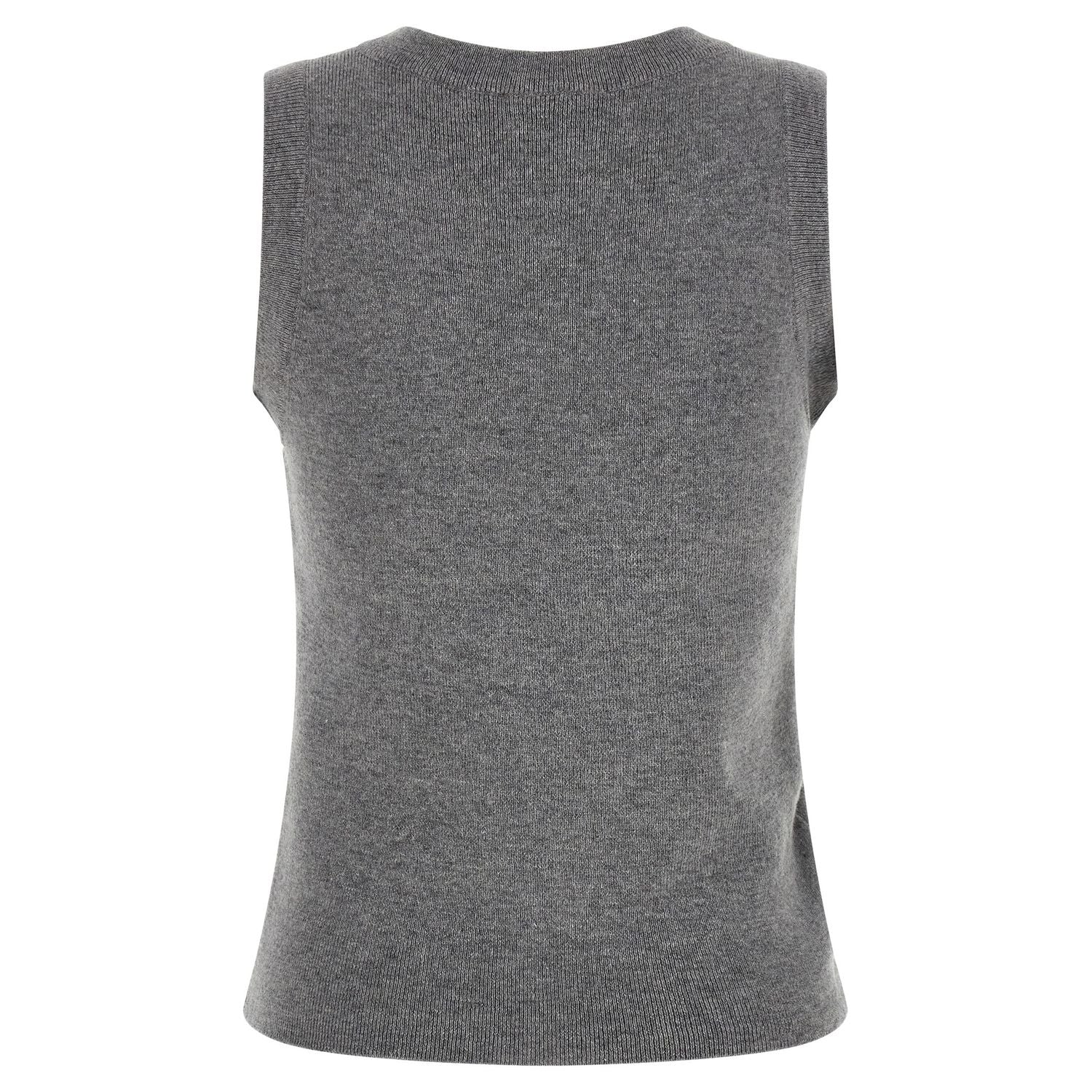 Giuseppe Di Morabito Gray Virgin Wool Sleeveles Sweater
