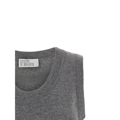 Giuseppe Di Morabito Gray Virgin Wool Sleeveles Sweater