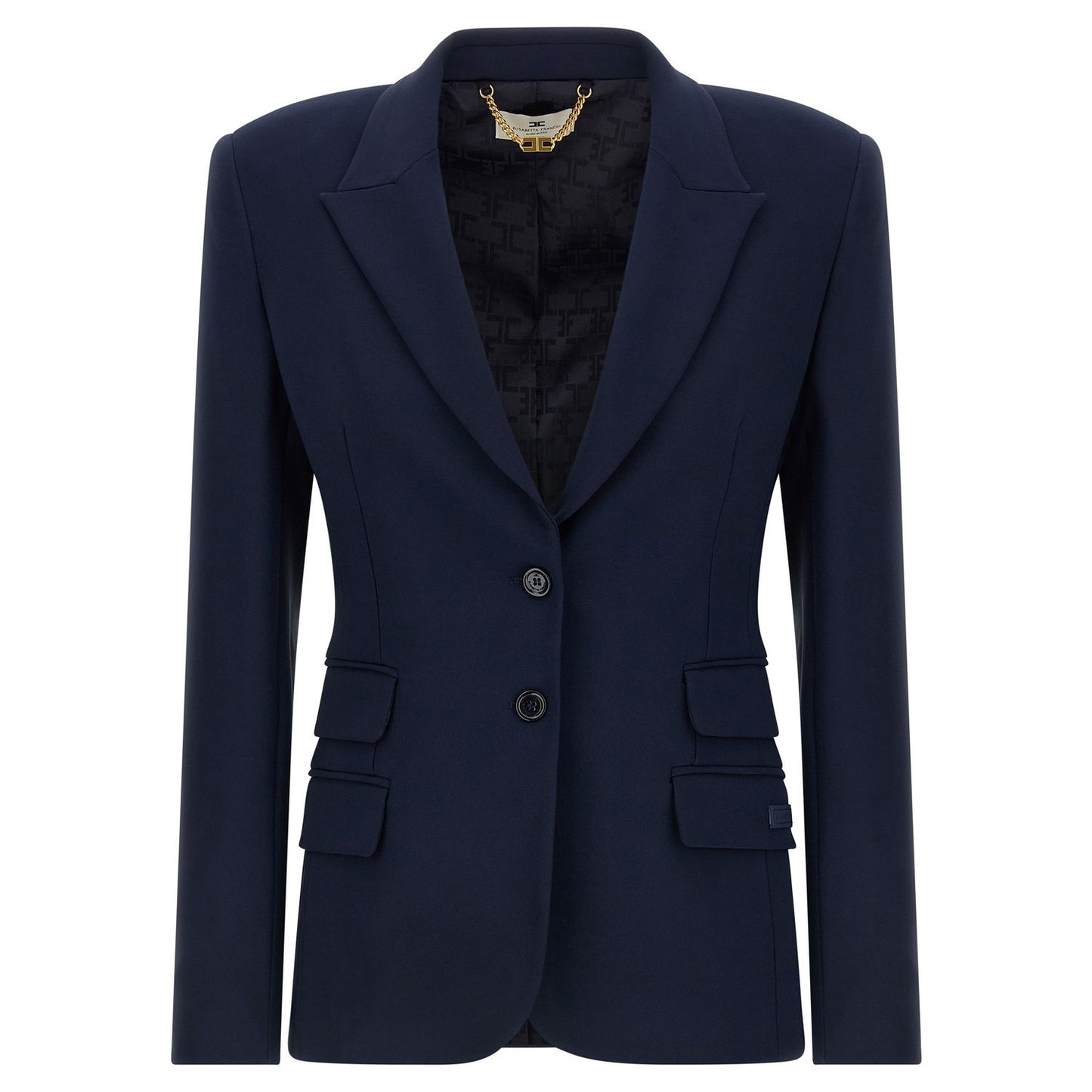Elisabetta Franchi Blue Polyester Blazer