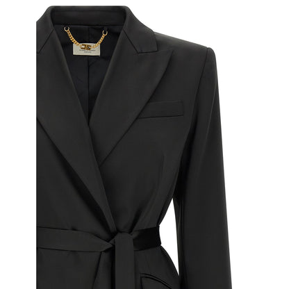Elisabetta Franchi Black Polyester Blazer