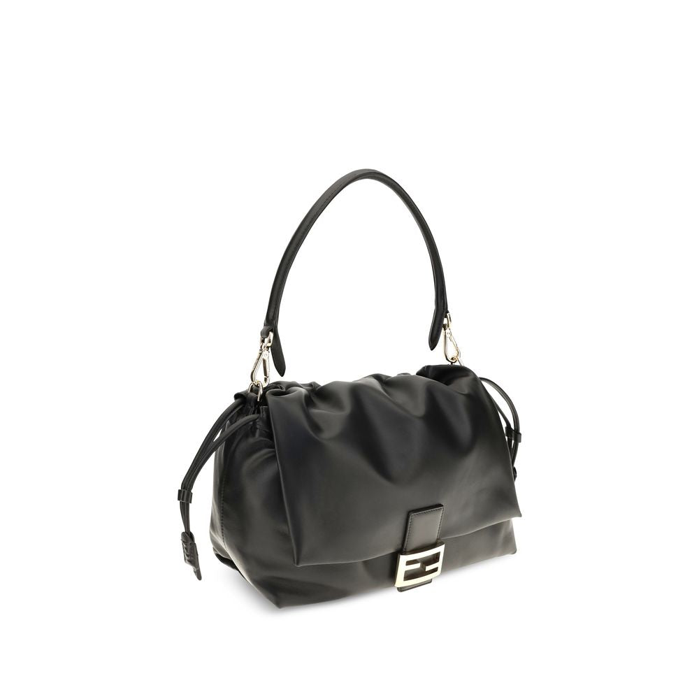 Fendi Black Calf Leather Bos Taurus Shoulder Bag