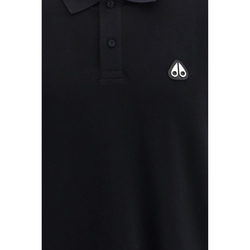 Moose Knuckles Black Cotton Polo Shirt