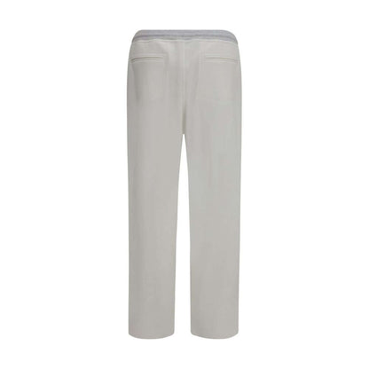 Brunello Cucinelli White Cotton Casual Pants