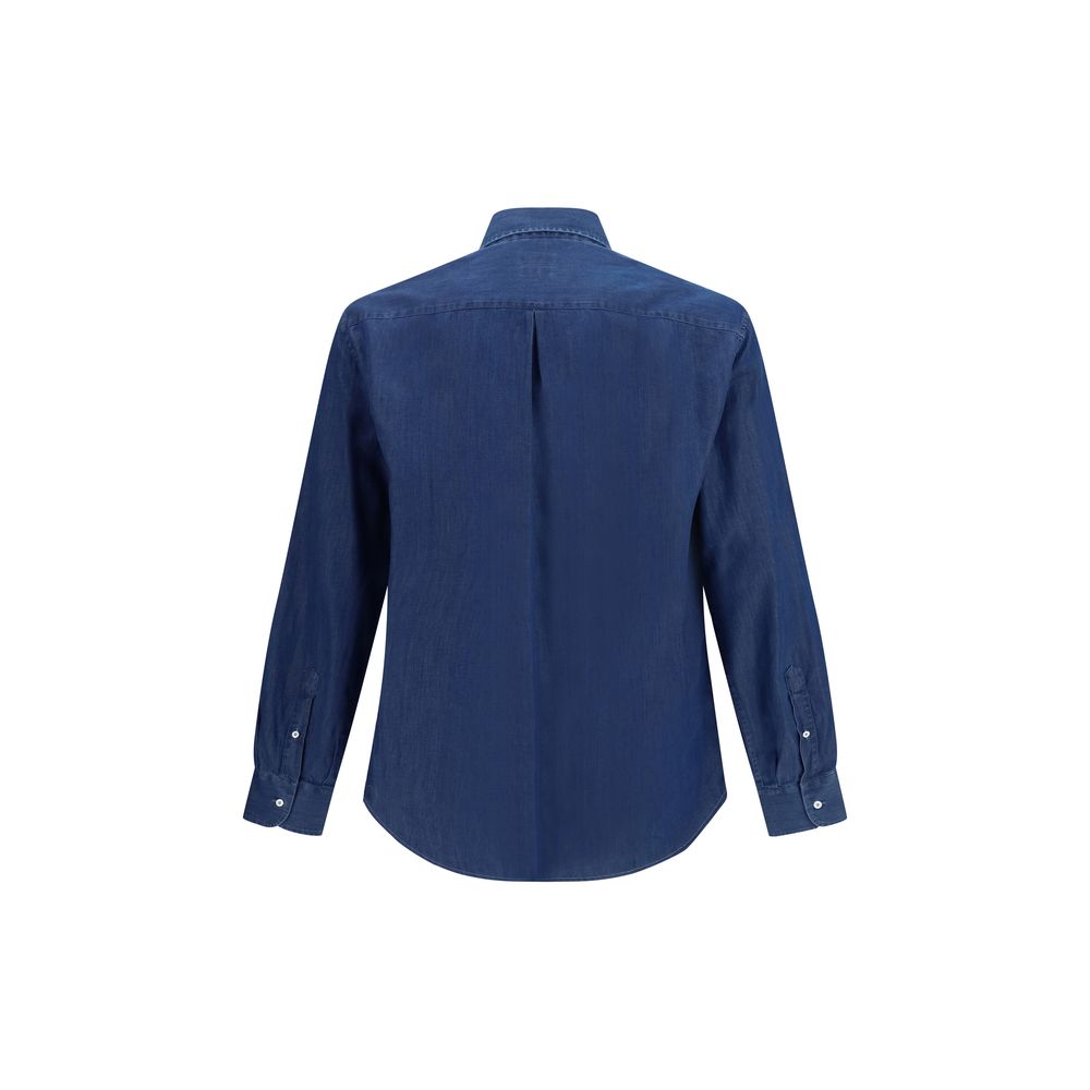Brunello Cucinelli Blue Denim Shirt