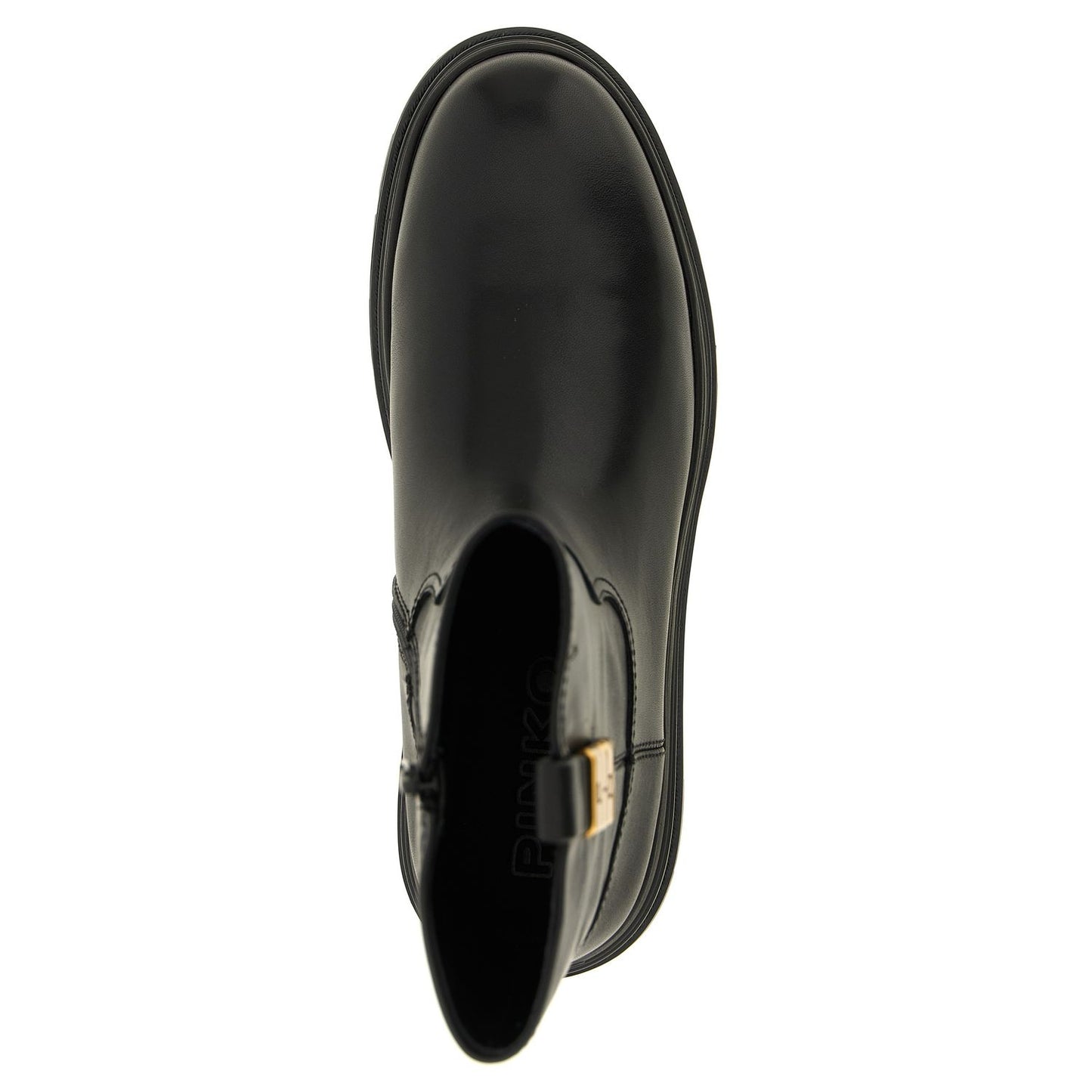 PINKO Black Cowhide Ankle Boots