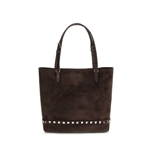 Valentino Garavani Brown Calf Leather Bos Taurus Shoulder Bag