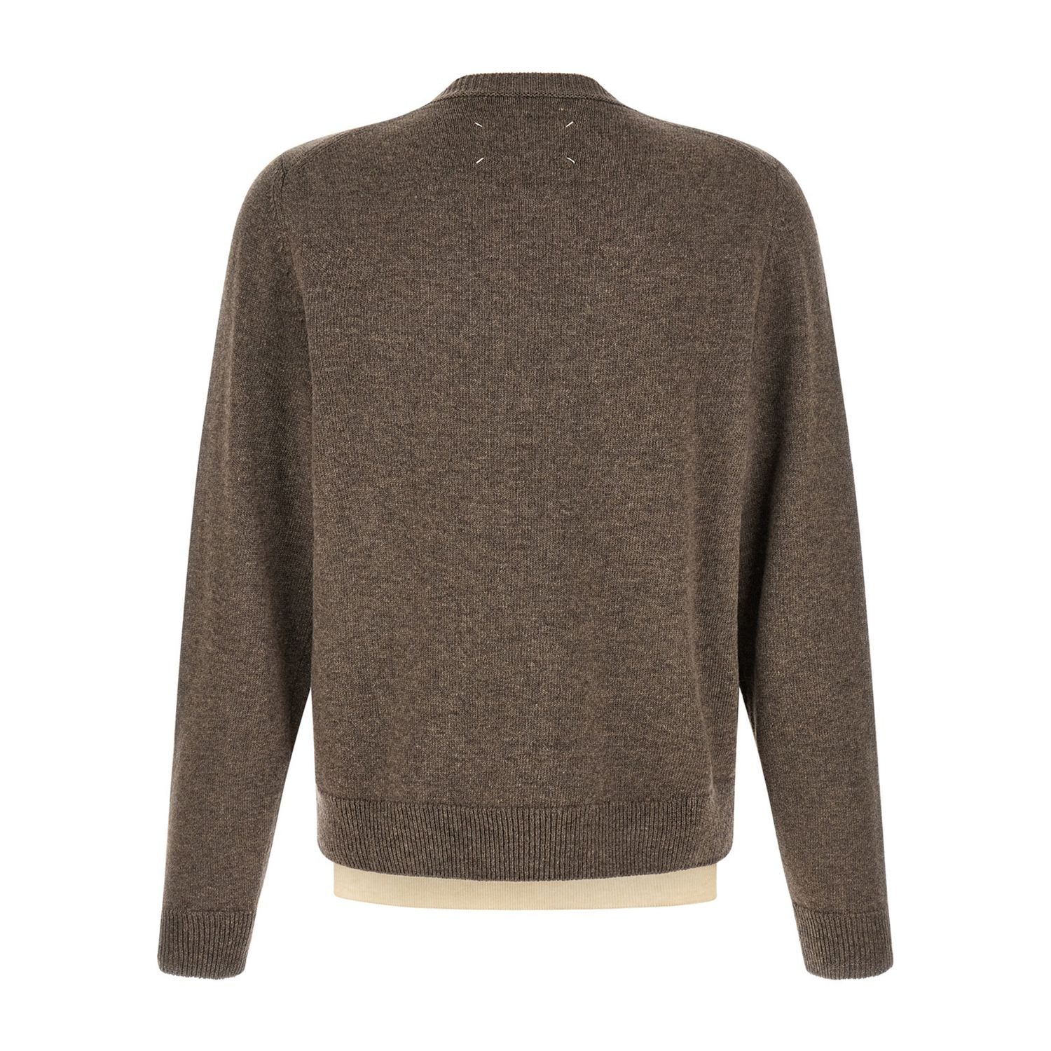 Maison Margiela Brown Virgin Wool Cardigan