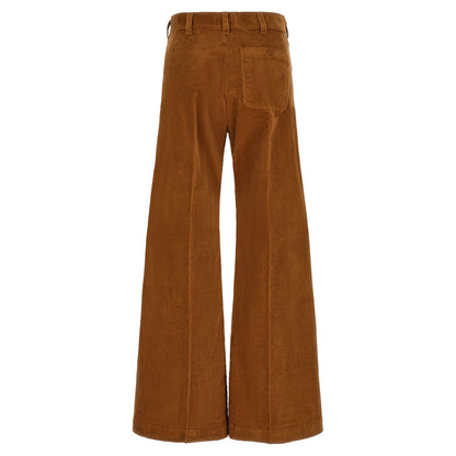 Polo Ralph Lauren Brown Cotton Flared Pants