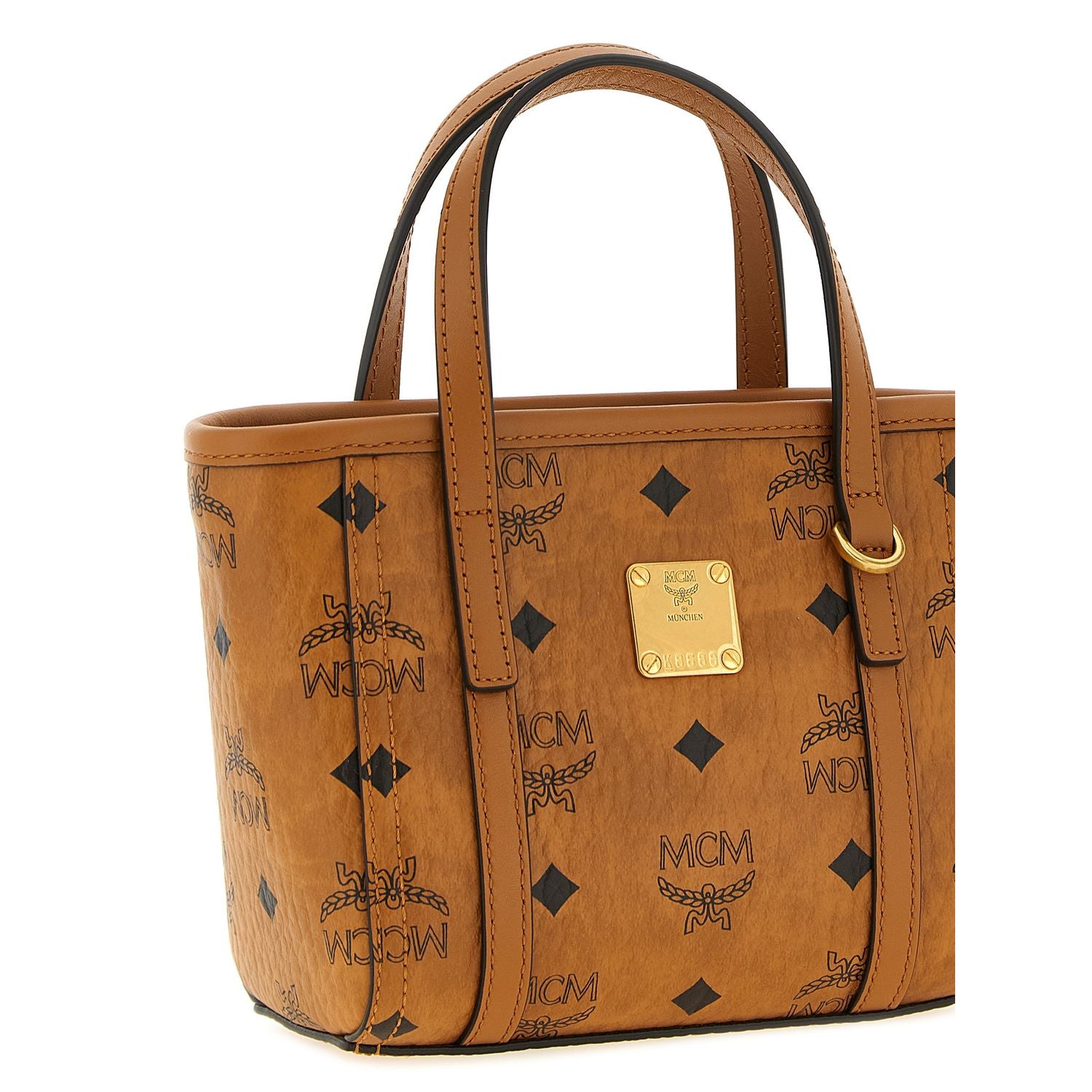 MCM Brown Polyethylene Tote Bag