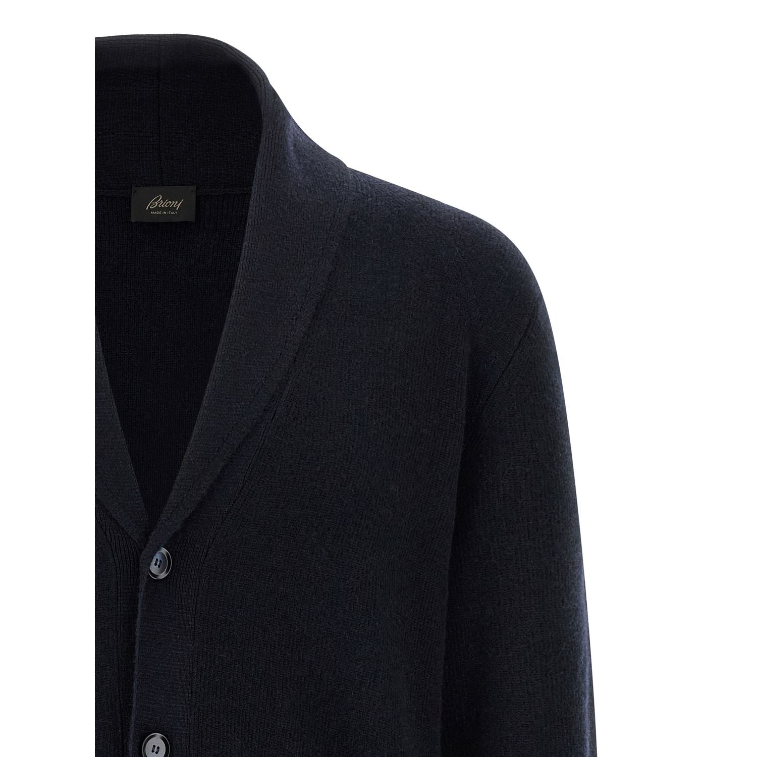 Brioni Blue Cashmere Cardigan