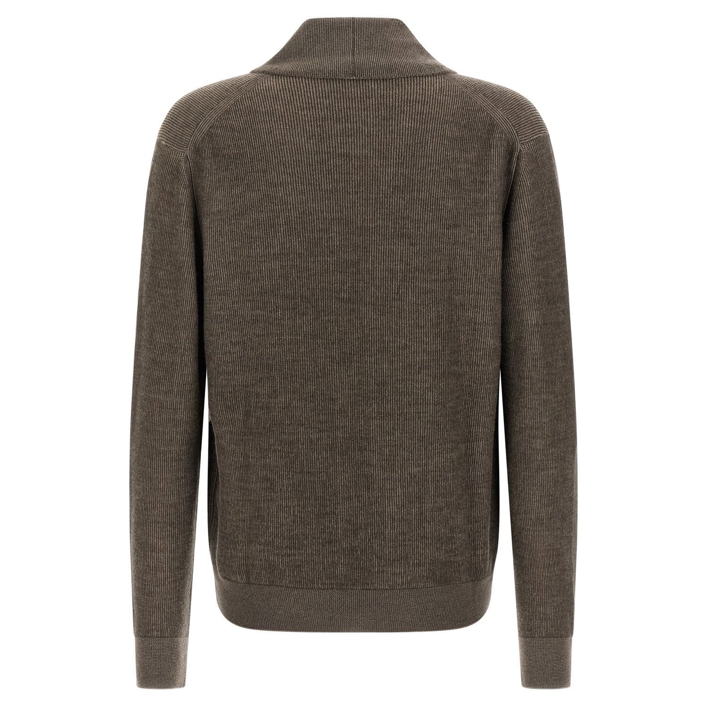 Brioni Brown Cashmere Cardigan
