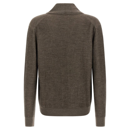 Brioni Brown Cashmere Cardigan
