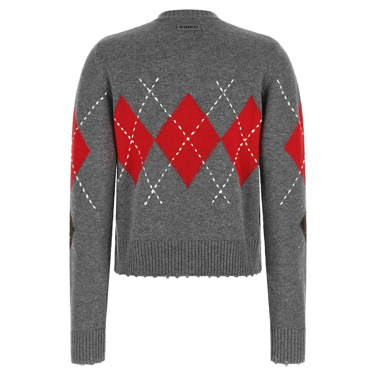 PINKO Gray Wool Cardigan