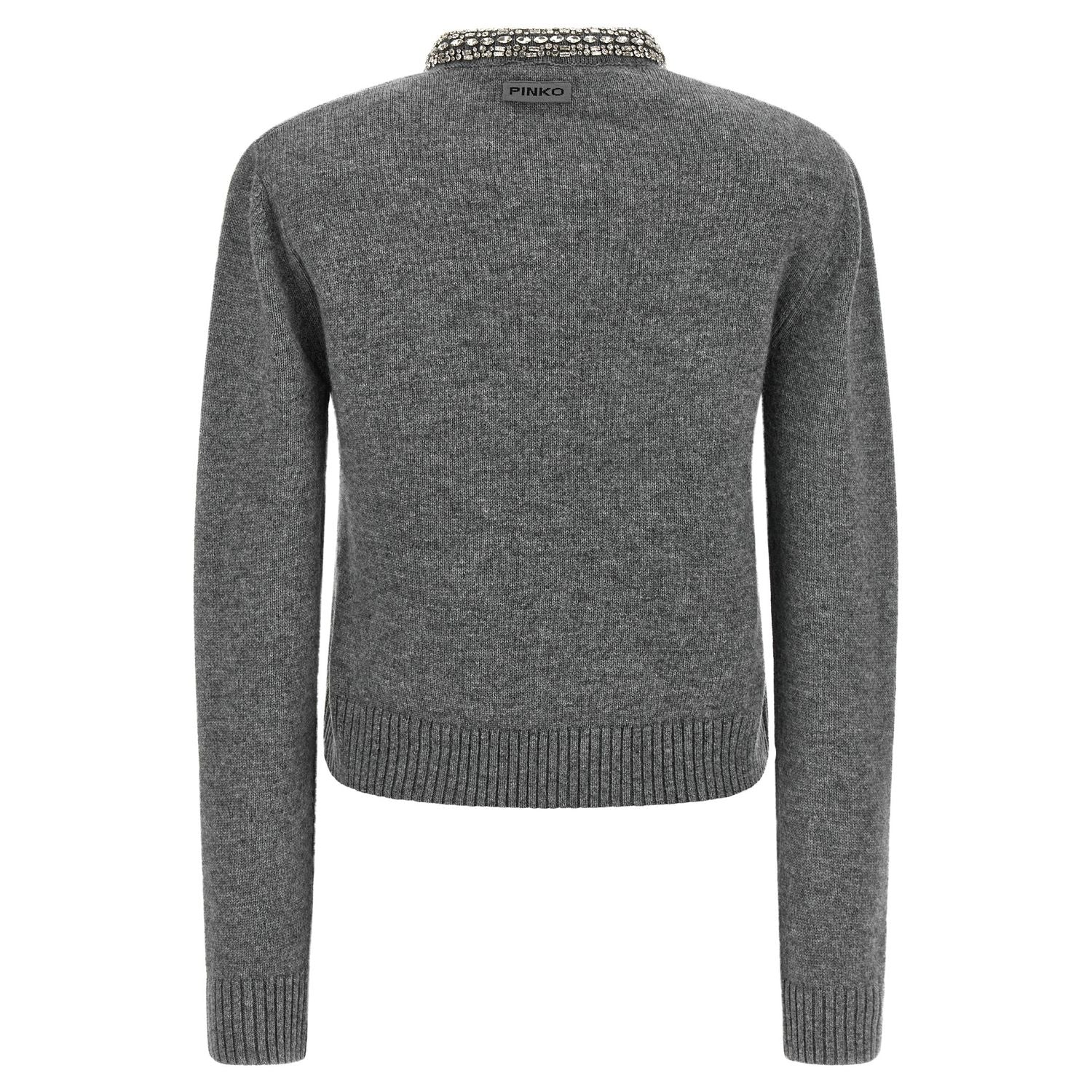 PINKO Gray Wool Cardigan