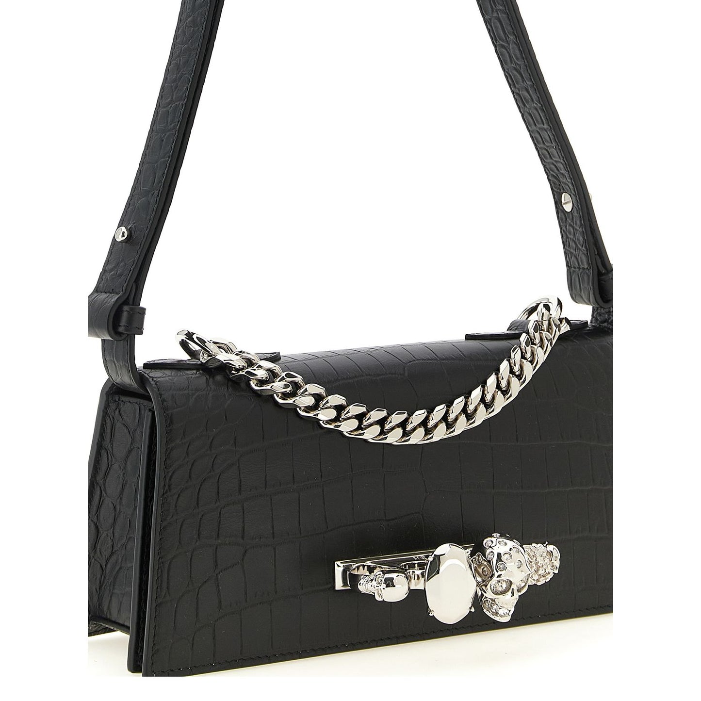 Alexander McQueen Black Calfskin Shoulder Bag