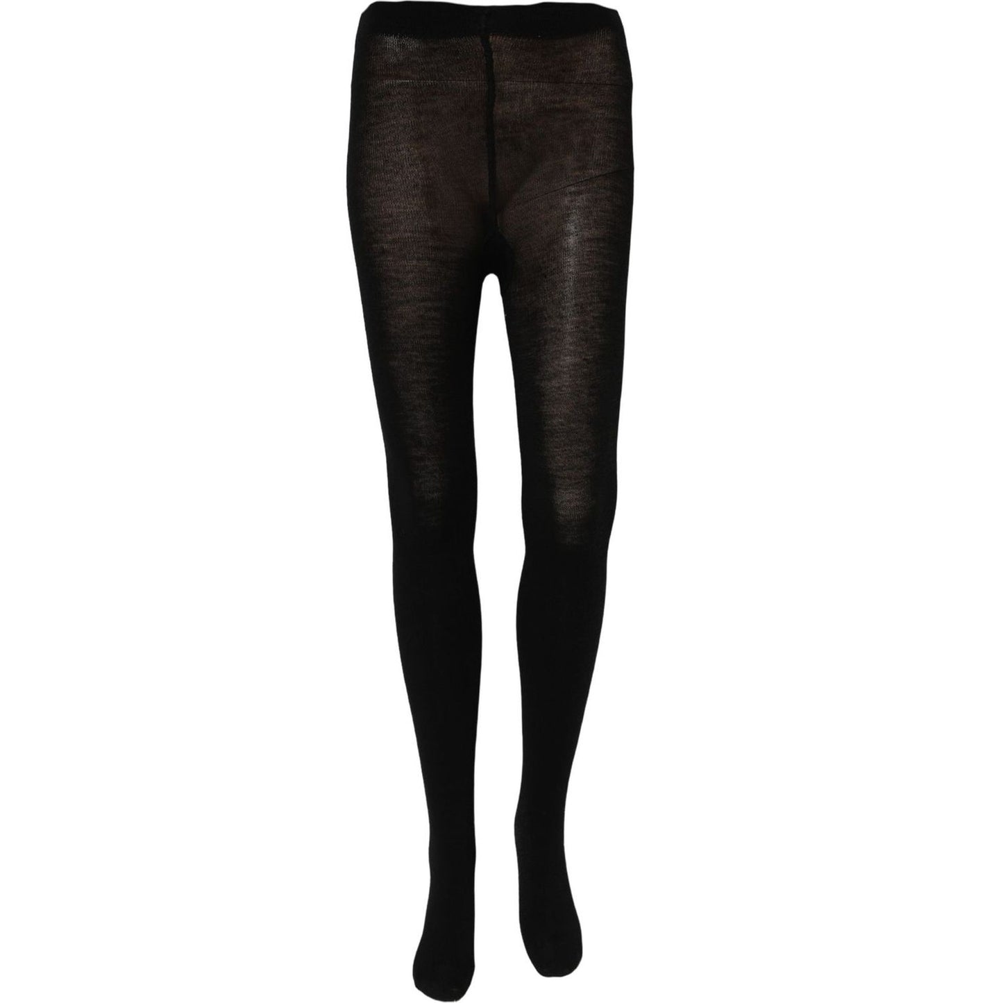 Dolce & Gabbana Black Wool Stretch Tights Stocking Accessory Socks