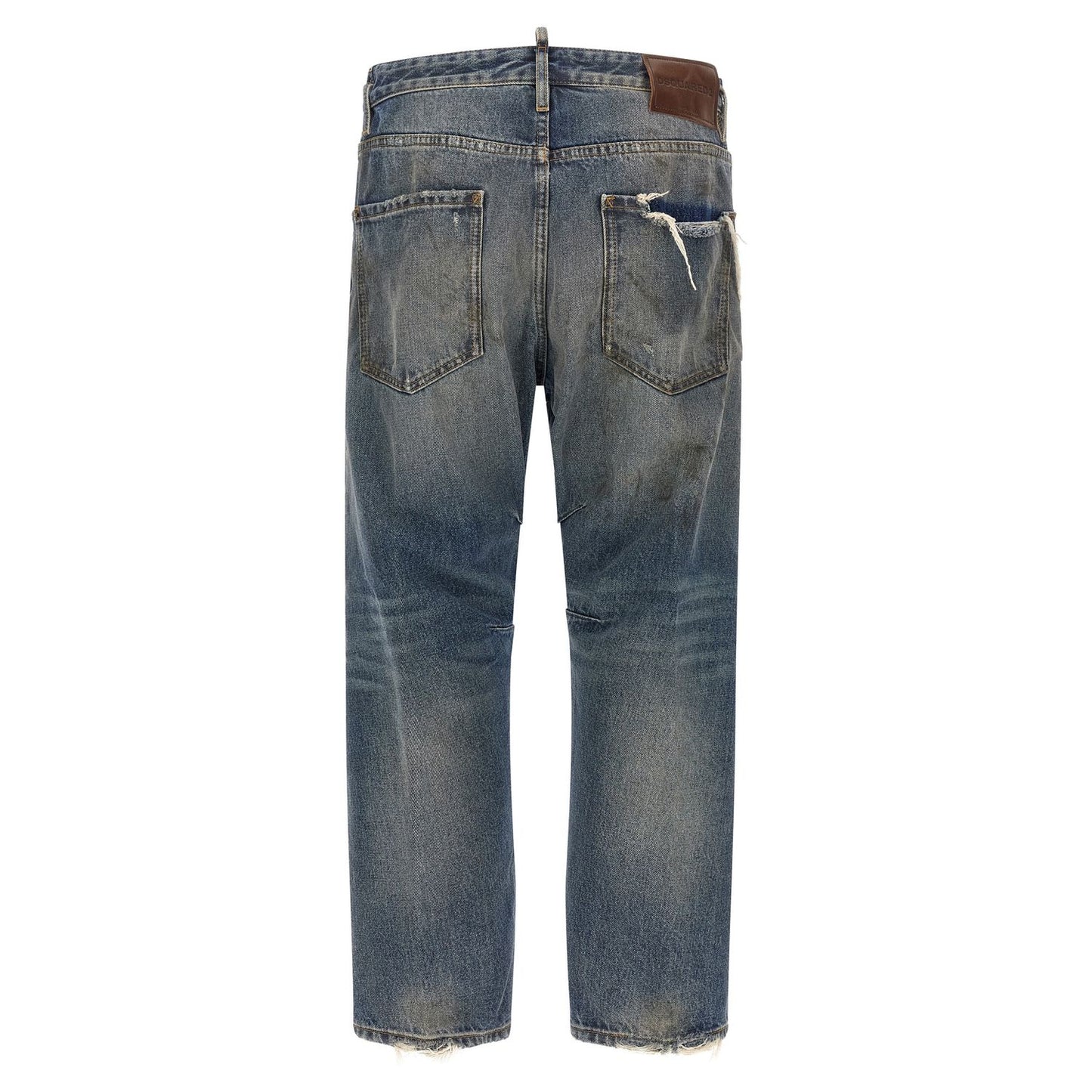 Dsquared² Blue Cotton Relaxed Fit Jeans