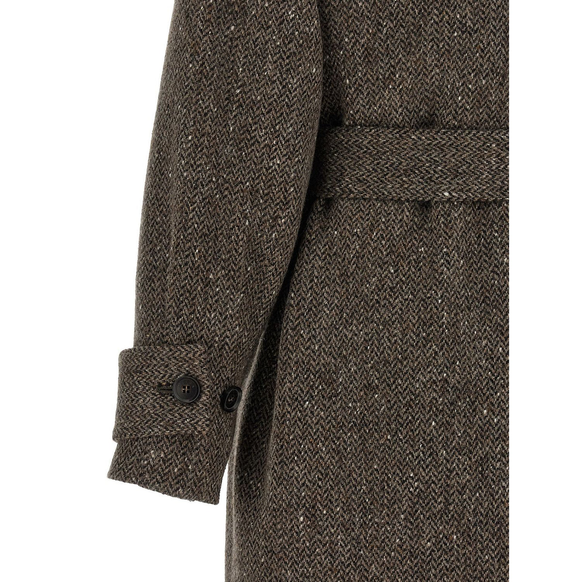 Kiton Brown Virgin Wool Coat