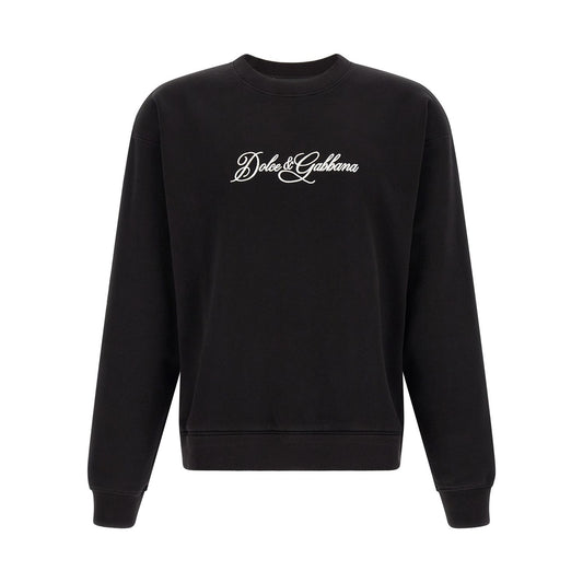 Dolce & Gabbana Black Cotton Sweatshirt