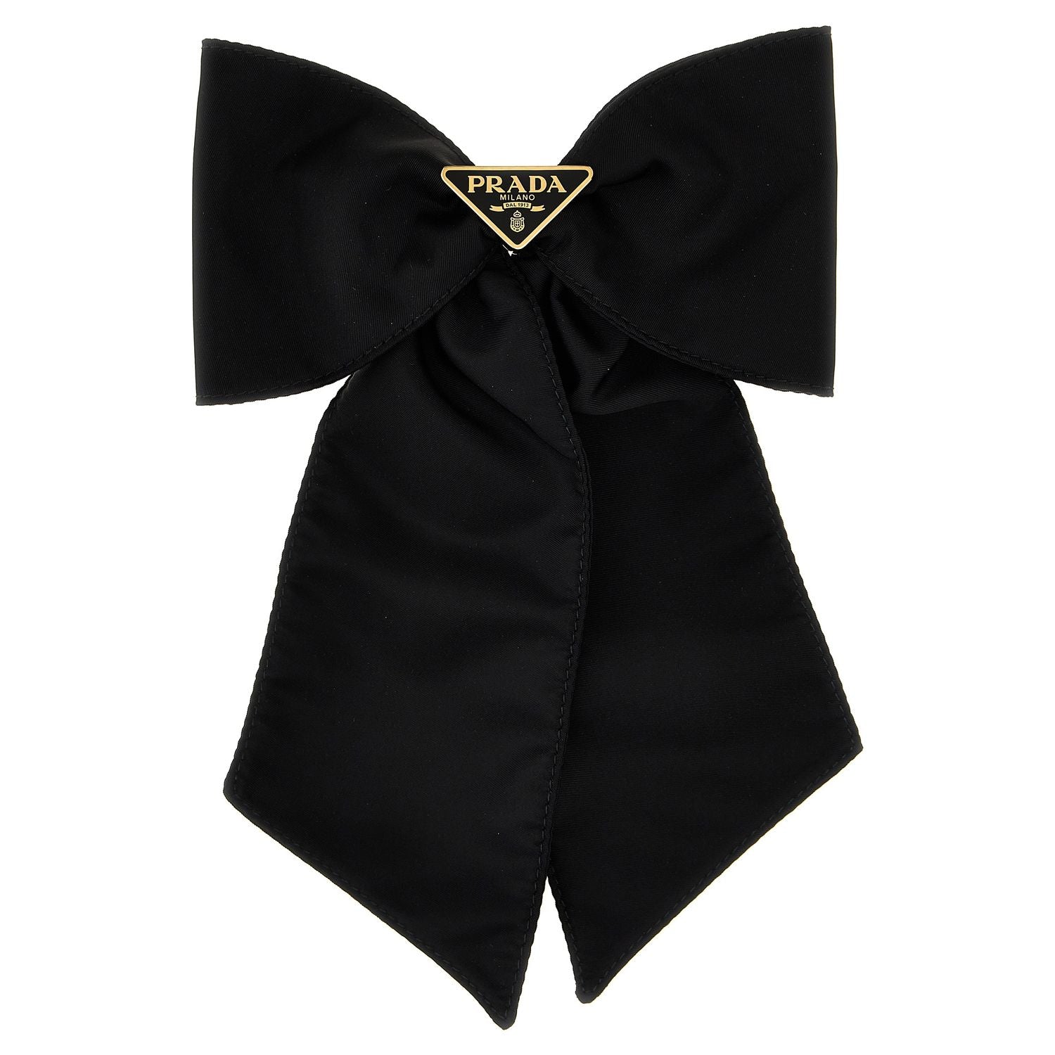 Prada Black Brass Hair Clip