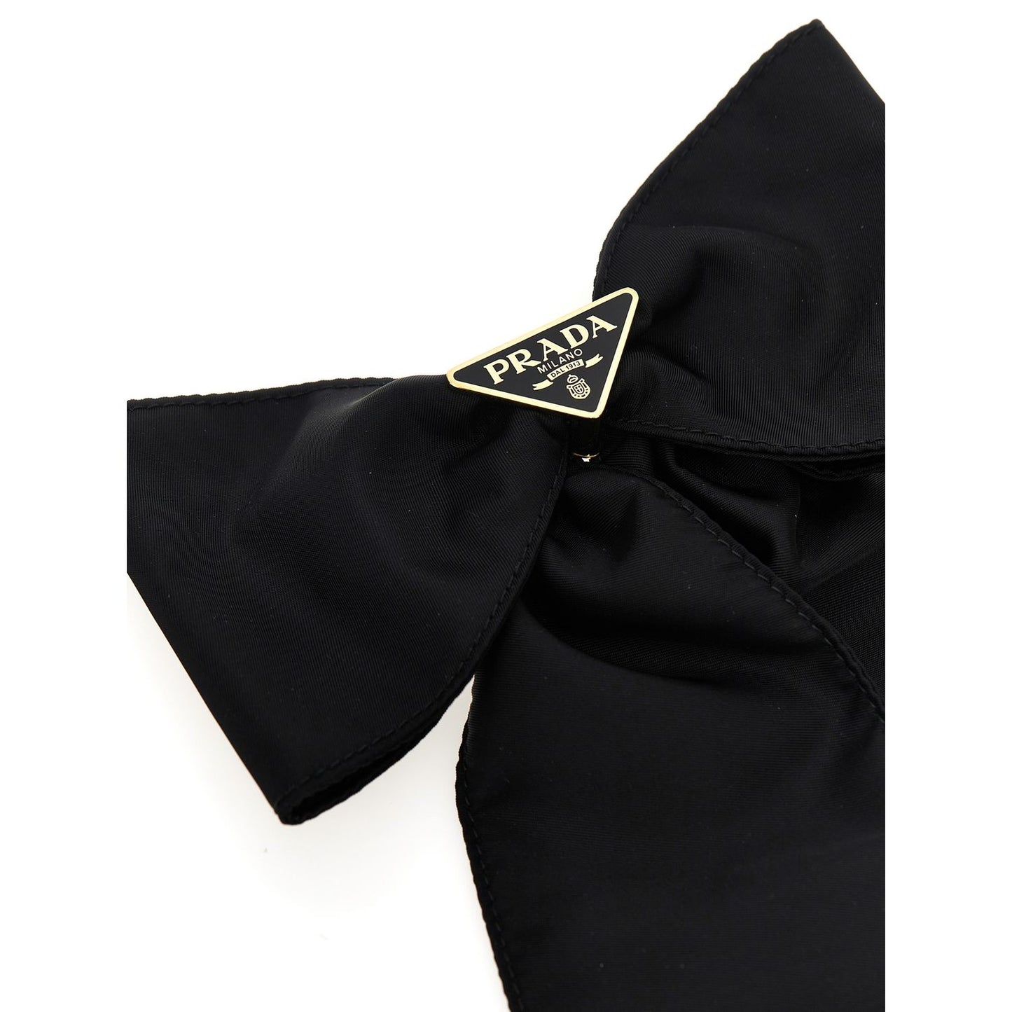 Prada Black Brass Hair Clip
