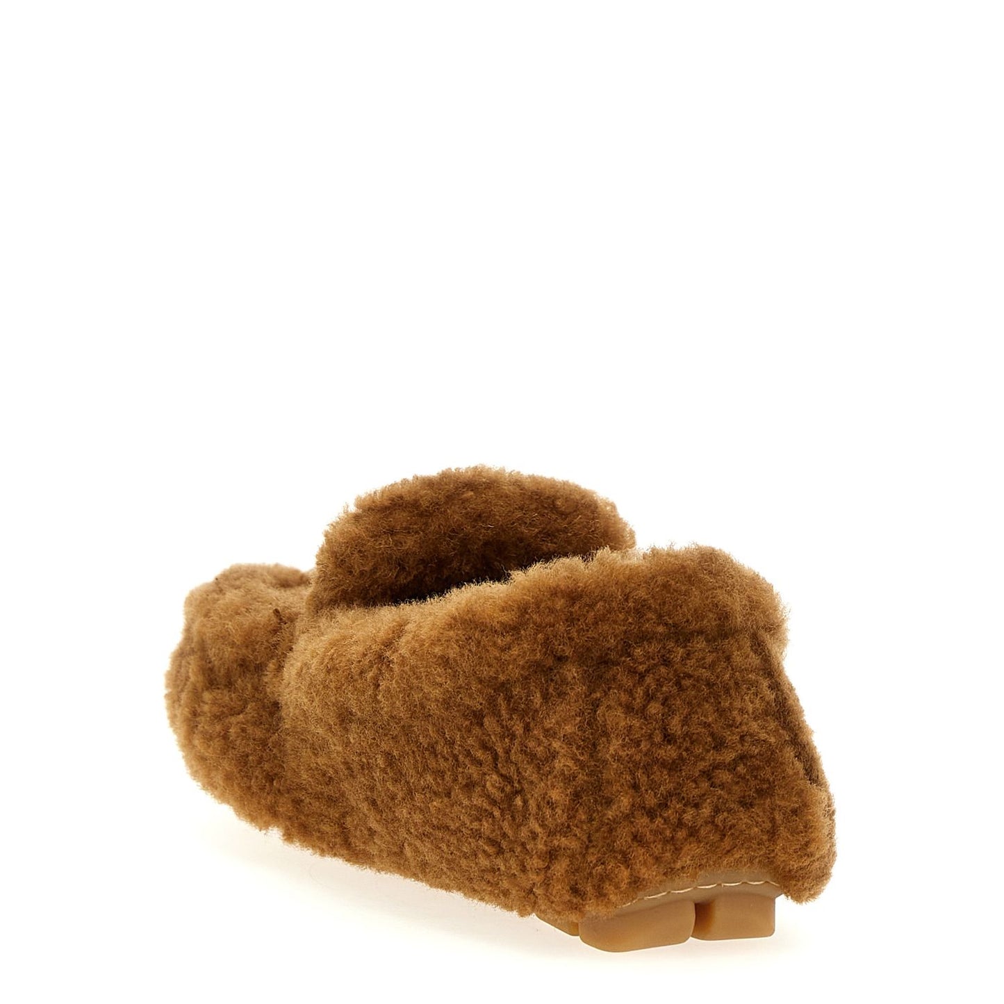 Prada Brown Lamb Leather Slip-On Loafers