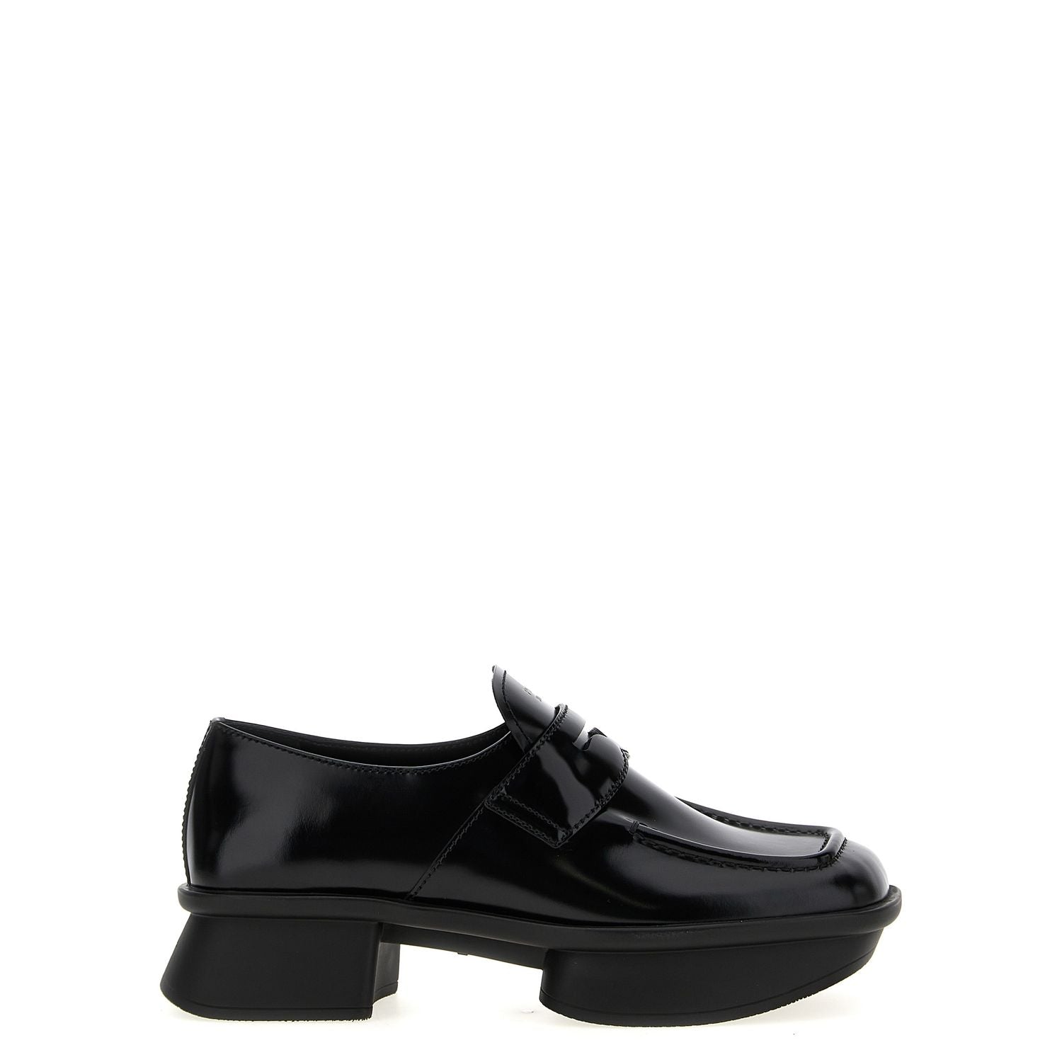 Prada Black Calfskin Slip-On Loafers