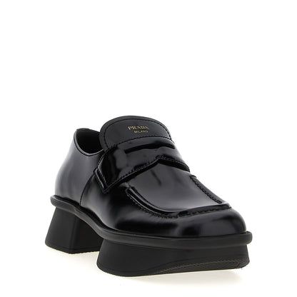 Prada Black Calfskin Slip-On Loafers