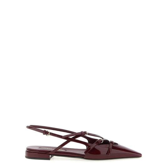 Miu Miu Bordeaux Calfskin Ballet Flats