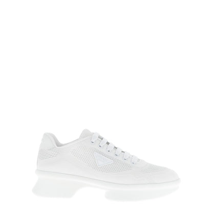 Prada White Polyester Athletic Sneakers