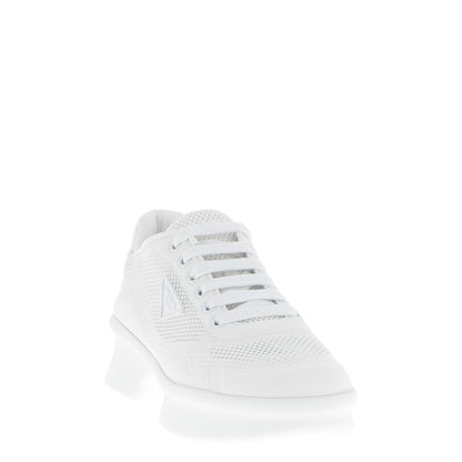 Prada White Polyester Athletic Sneakers