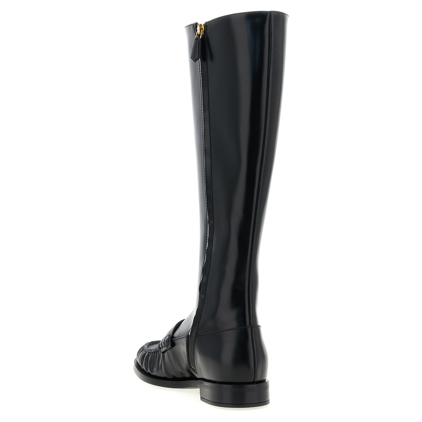 Prada Black Calfskin Over The Knee