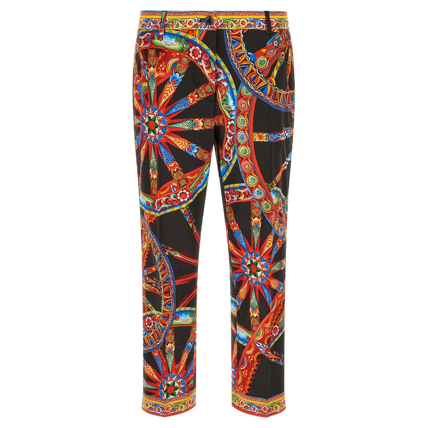 Dolce & Gabbana Multicolor Cotton Casual Pants