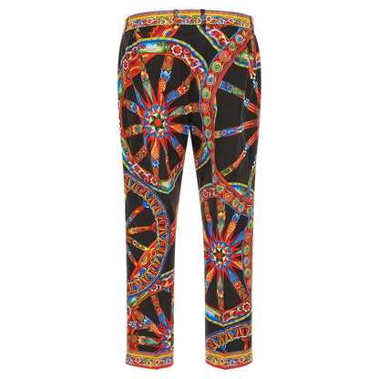 Dolce & Gabbana Multicolor Cotton Casual Pants