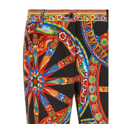 Dolce & Gabbana Multicolor Cotton Casual Pants