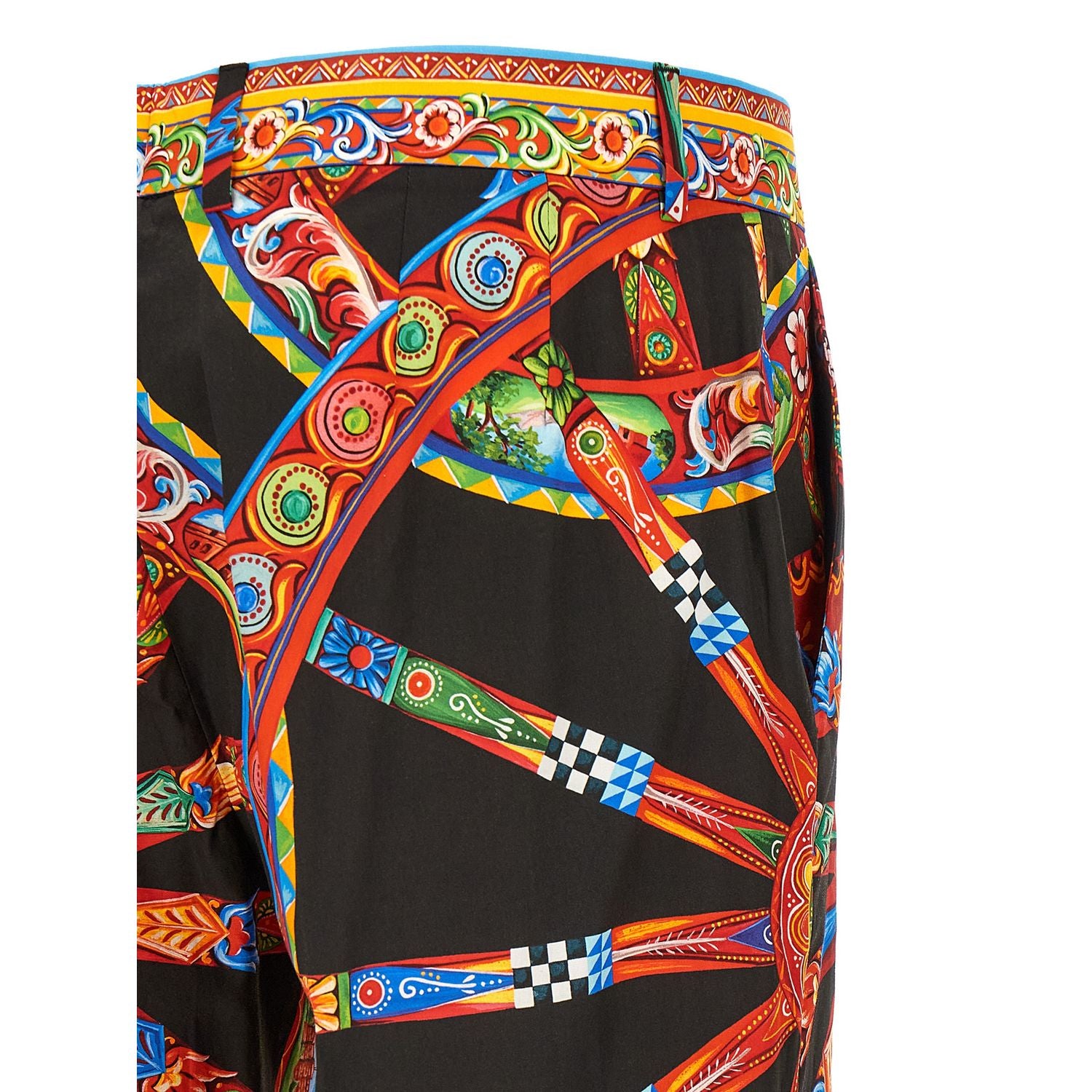 Dolce & Gabbana Multicolor Cotton Casual Pants