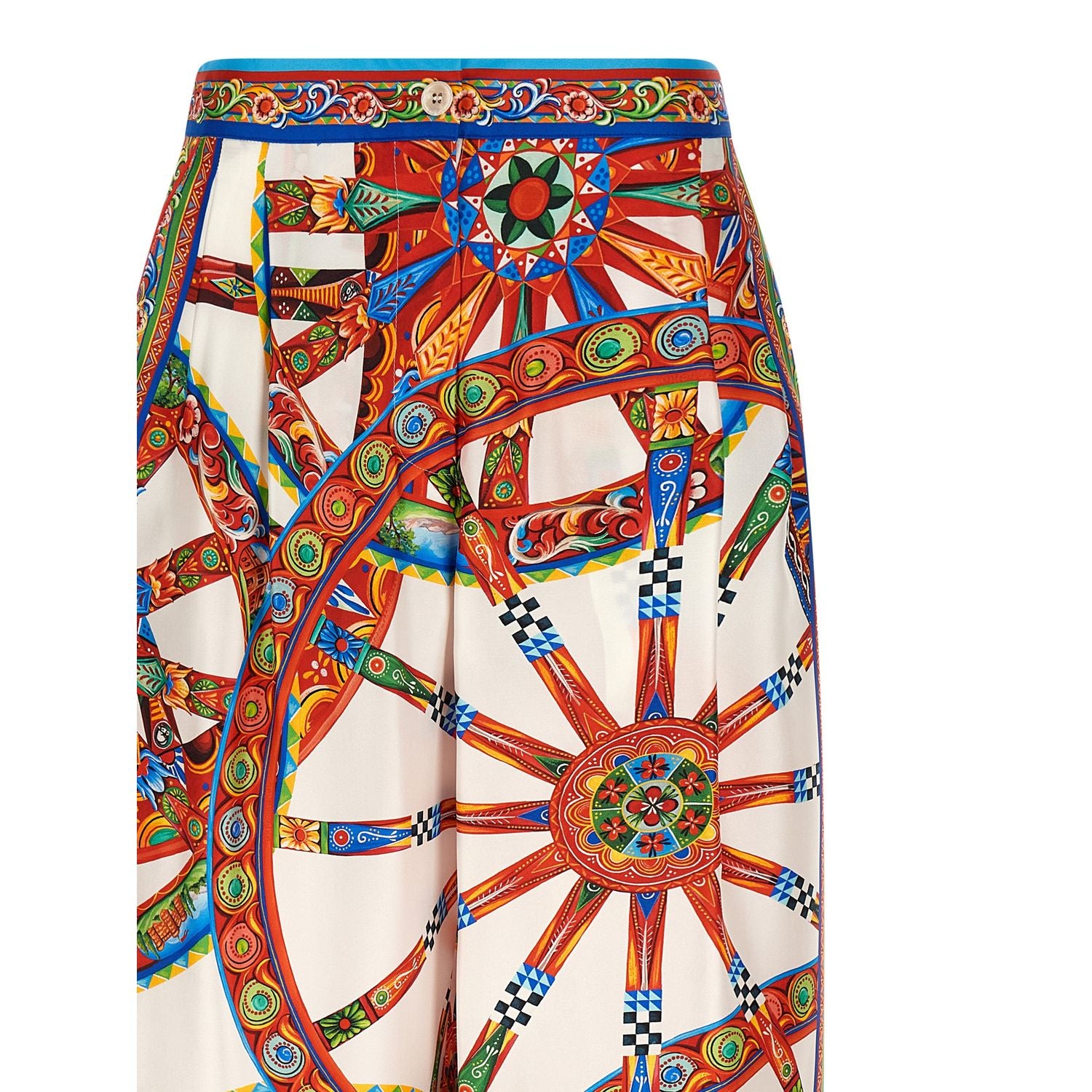 Dolce & Gabbana Multicolor Silk Casual Pants