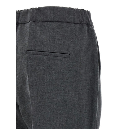 Alberto Biani Gray Polyester Cropped Pants