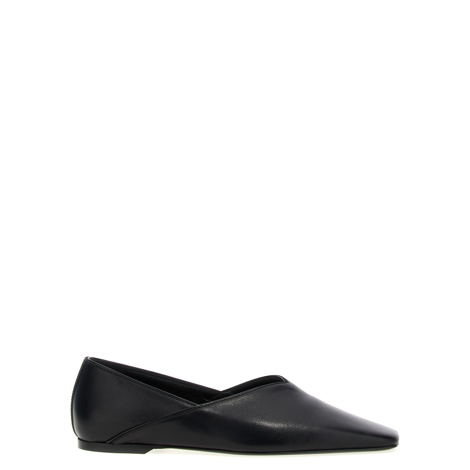 TOTEME Black Calfskin Ballet Flats