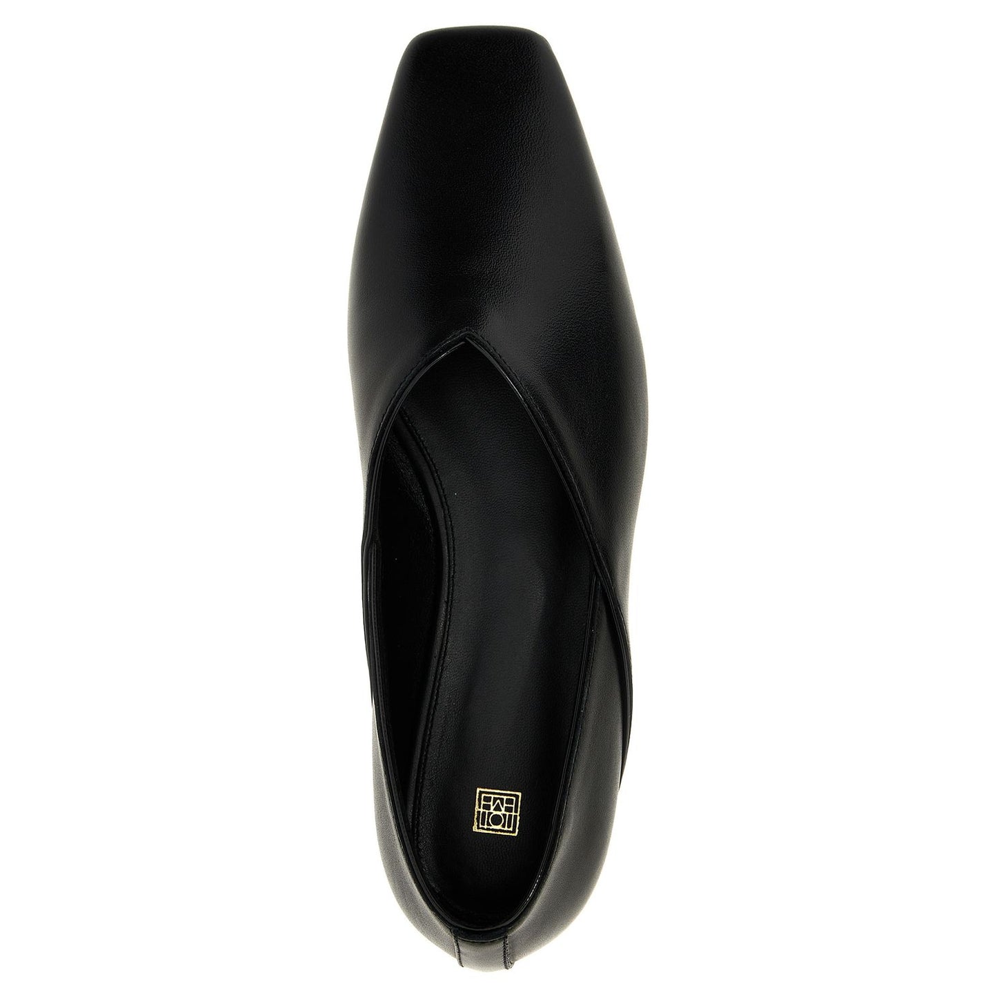 TOTEME Black Calfskin Ballet Flats