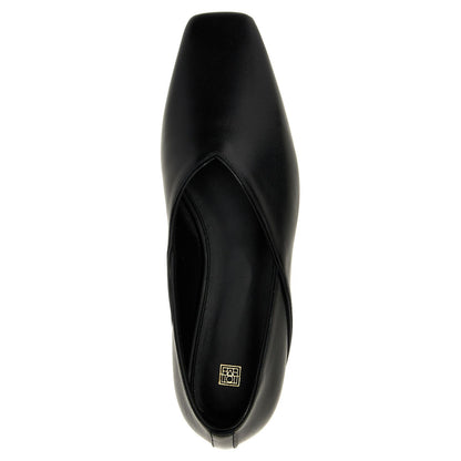 TOTEME Black Calfskin Ballet Flats