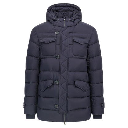 Herno Blue Polyamide Full-Length Jacket