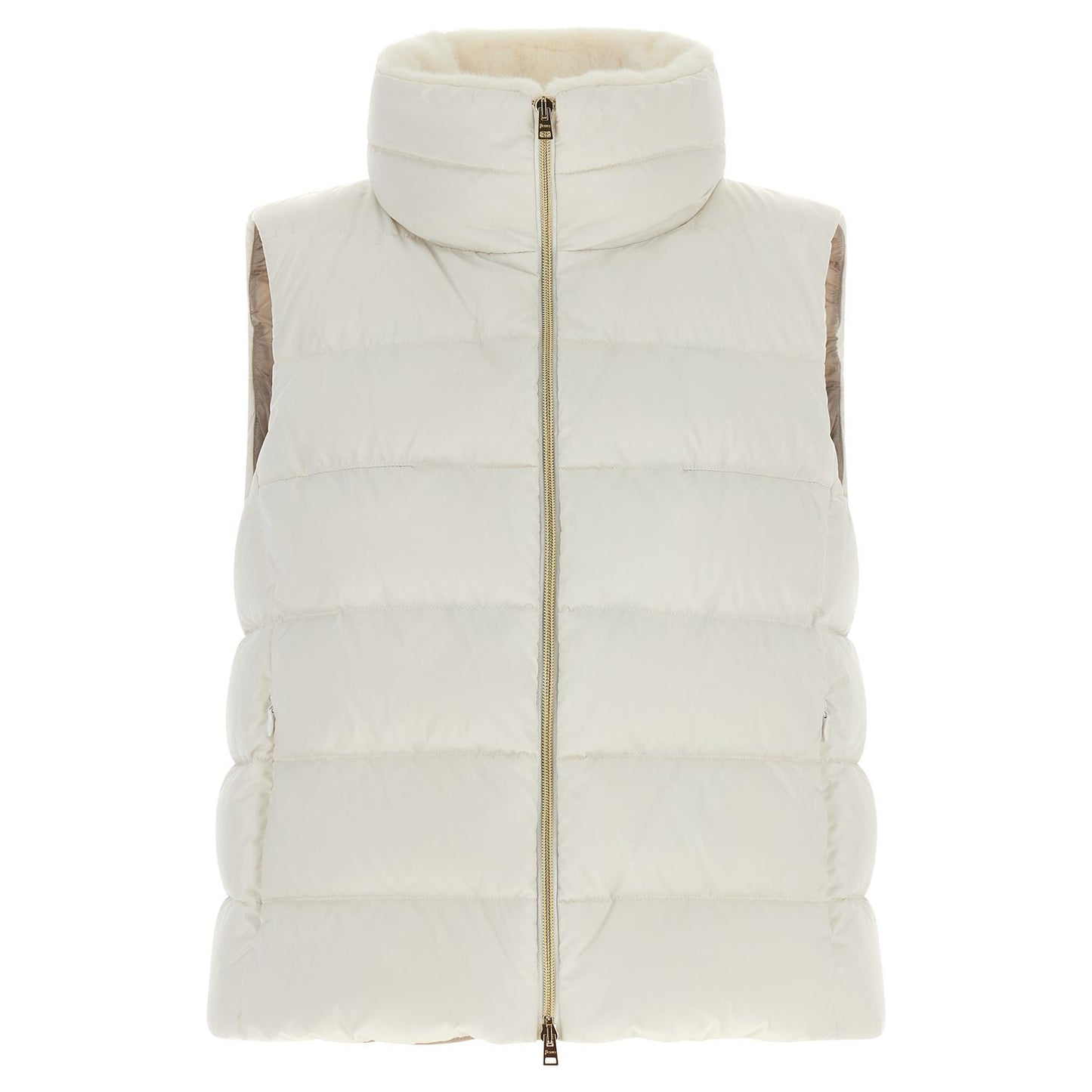 Herno White Polyester Sleeveless Jacket