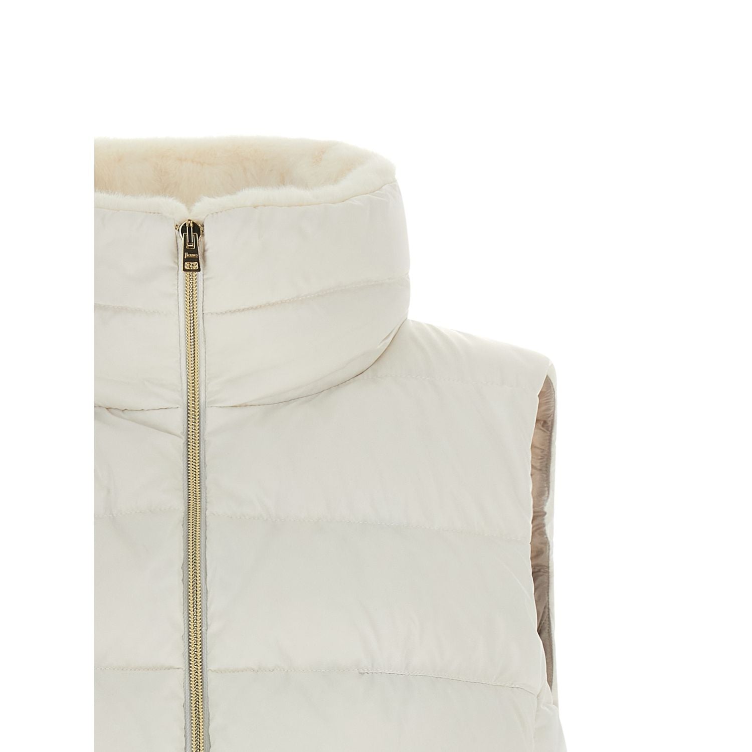 Herno White Polyester Sleeveless Jacket